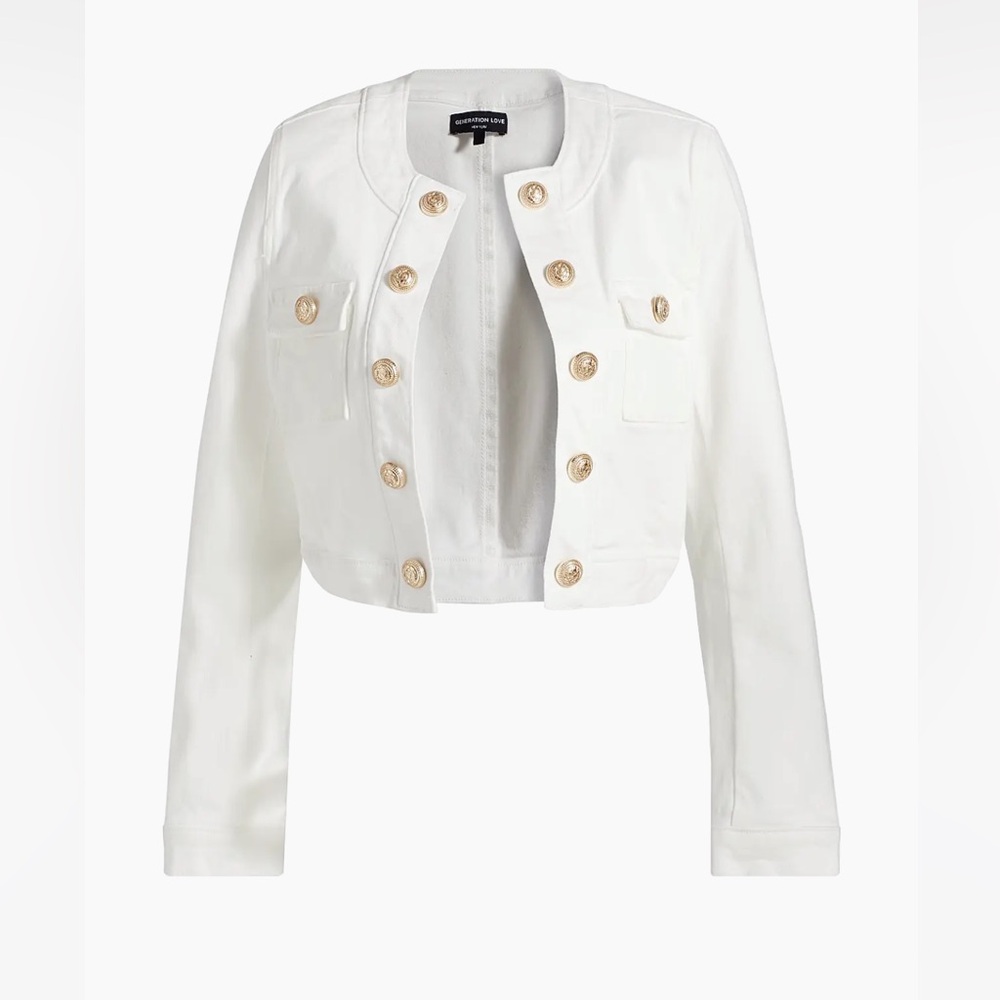 Generation Love White Cropped Jean VALENTINA JACKET😍